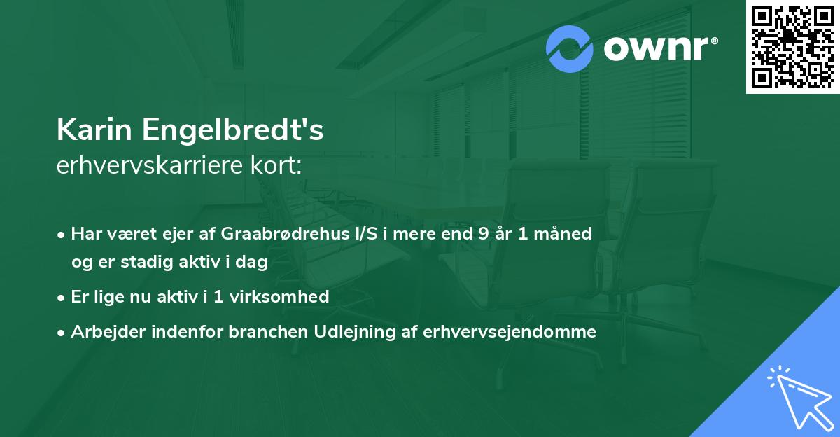 Karin Engelbredt's erhvervskarriere kort