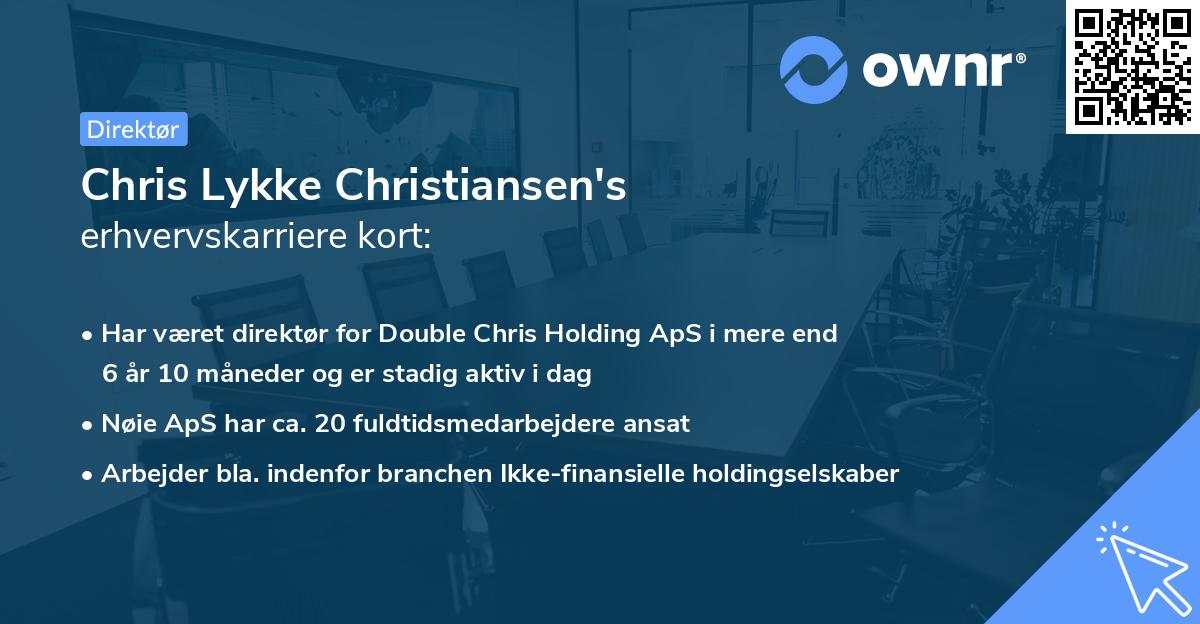 Chris Lykke Christiansen's erhvervskarriere kort