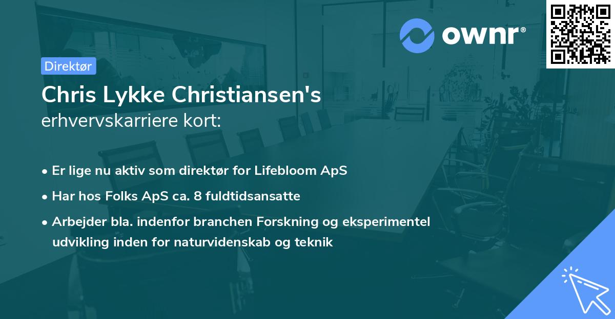 Chris Lykke Christiansen's erhvervskarriere kort