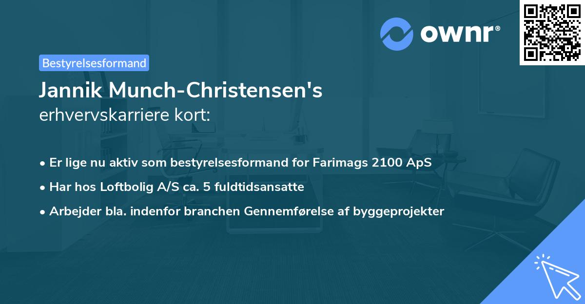 Jannik Munch-Christensen's erhvervskarriere kort