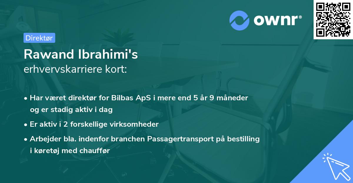 Rawand Ibrahimi's erhvervskarriere kort