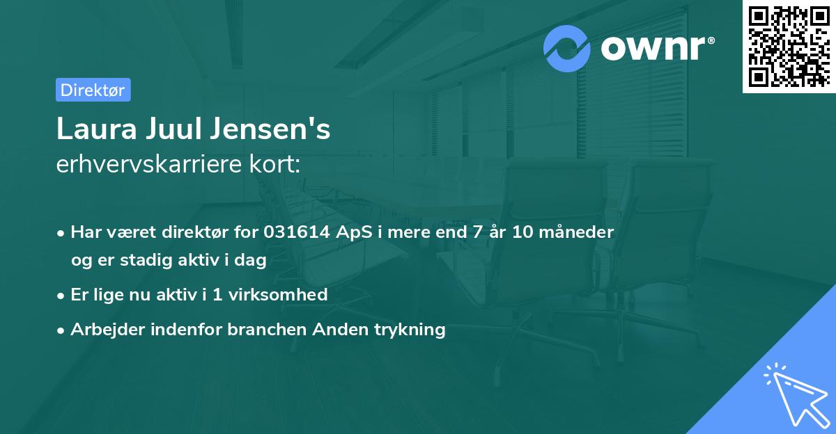Laura Juul Jensen's erhvervskarriere kort