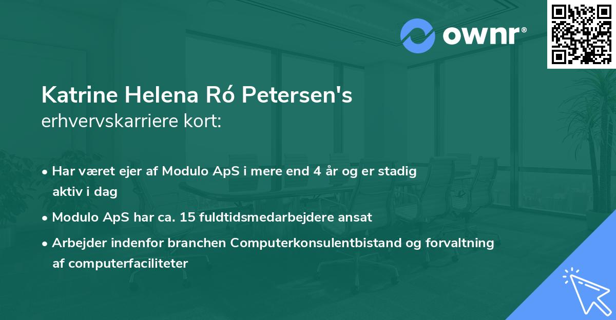 Katrine Helena Ró Petersen's erhvervskarriere kort