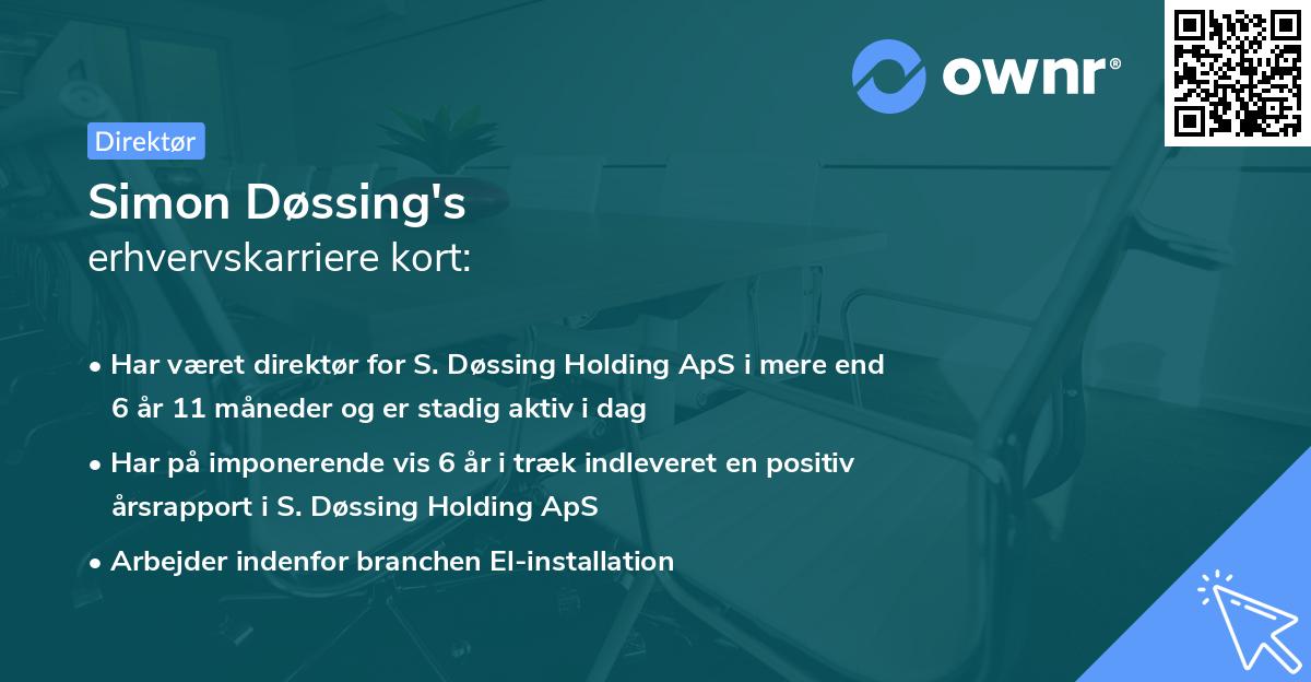 Simon Døssing's erhvervskarriere kort