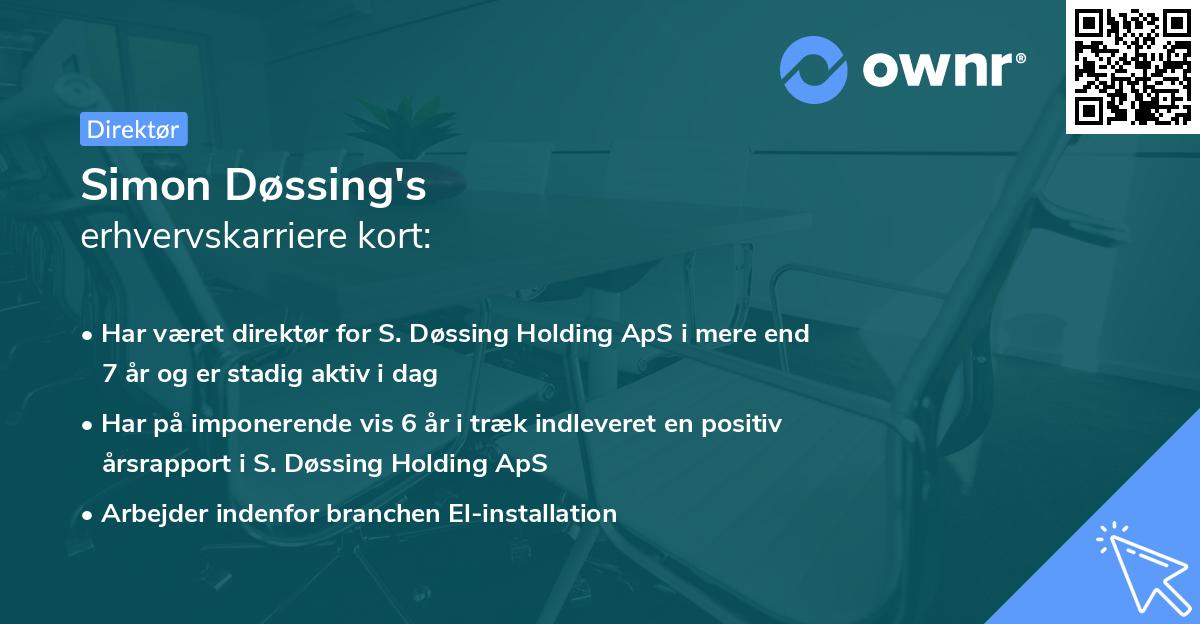 Simon Døssing's erhvervskarriere kort