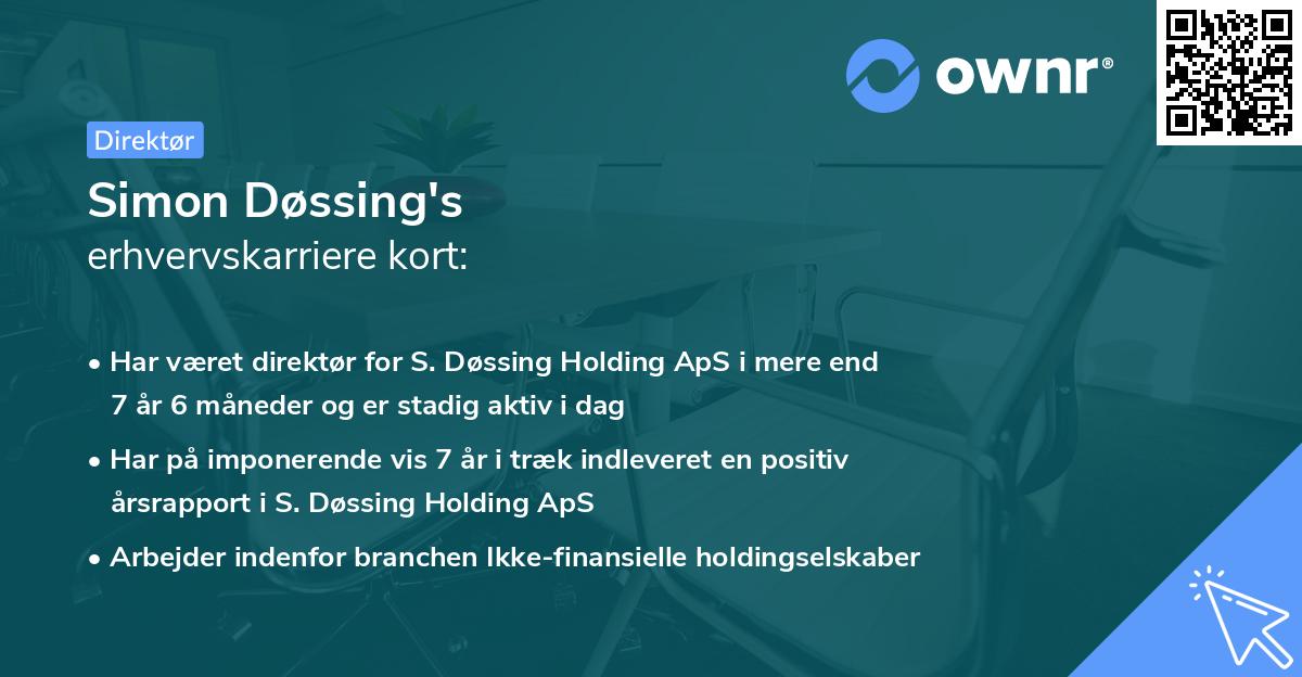 Simon Døssing's erhvervskarriere kort