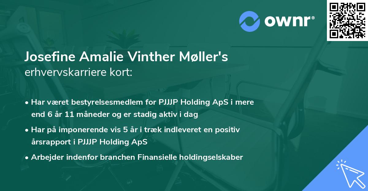 Josefine Amalie Vinther Møller's erhvervskarriere kort