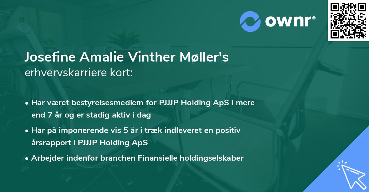 Josefine Amalie Vinther Møller's erhvervskarriere kort