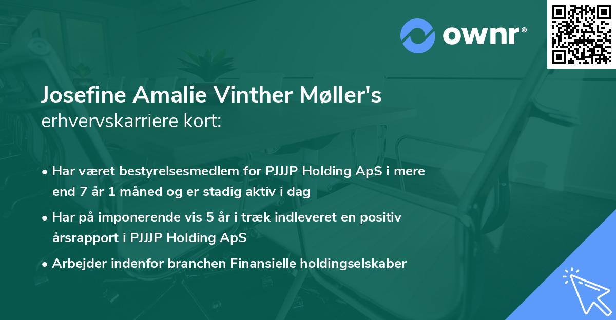 Josefine Amalie Vinther Møller's erhvervskarriere kort