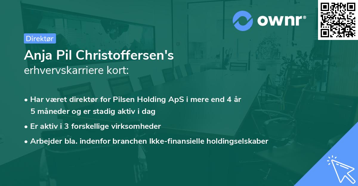Anja Pil Christoffersen's erhvervskarriere kort