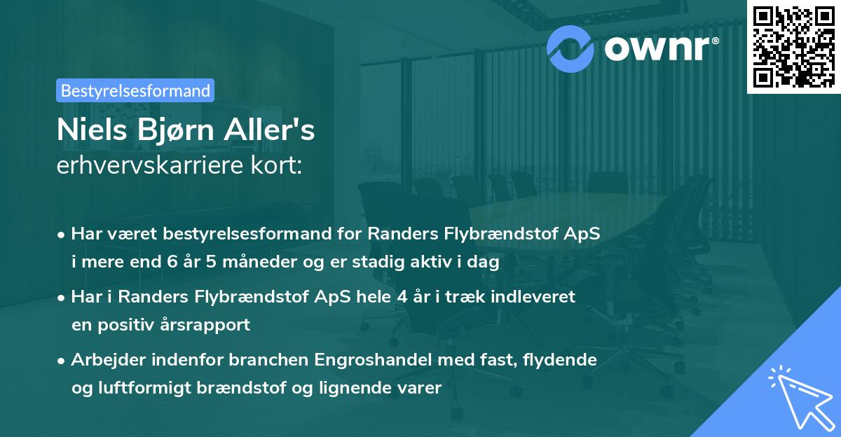 Niels Bjørn Aller's erhvervskarriere kort
