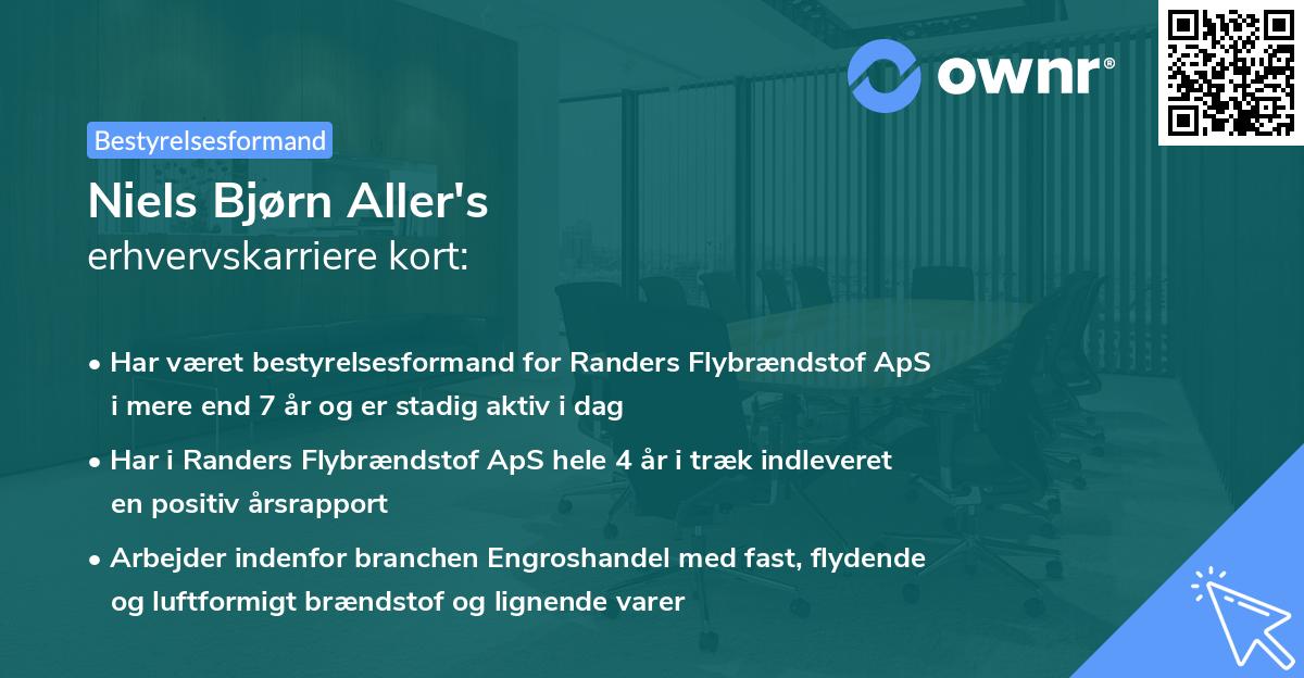 Niels Bjørn Aller's erhvervskarriere kort