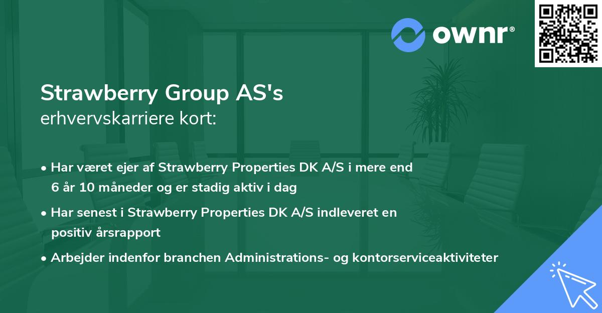 Strawberry Group AS's erhvervskarriere kort
