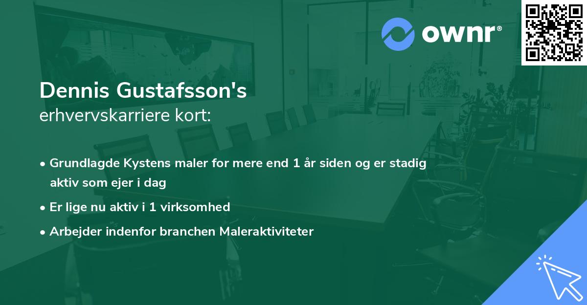 Dennis Gustafsson's erhvervskarriere kort