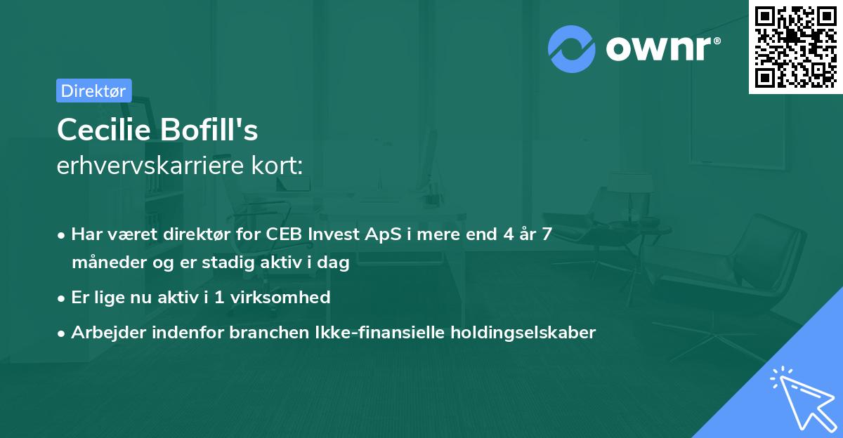 Cecilie Bofill's erhvervskarriere kort