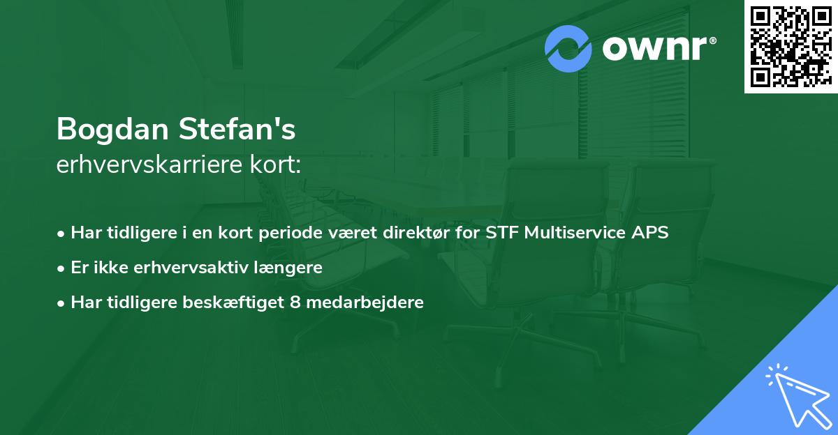 Bogdan Stefan's erhvervskarriere kort