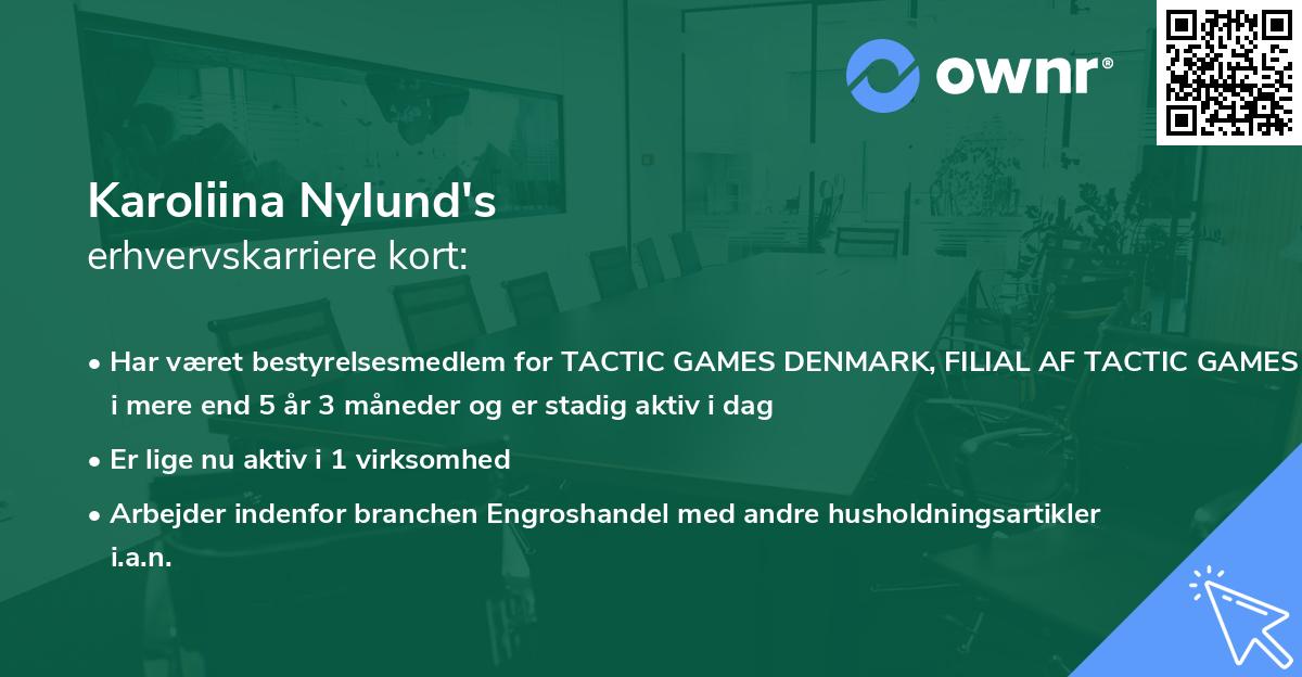 Karoliina Nylund's erhvervskarriere kort
