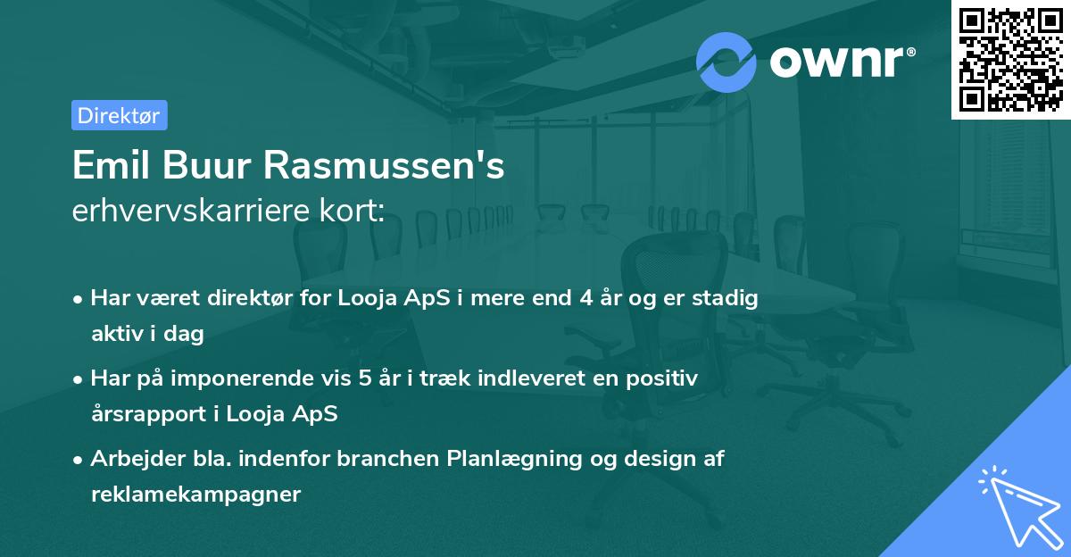 Emil Buur Rasmussen's erhvervskarriere kort