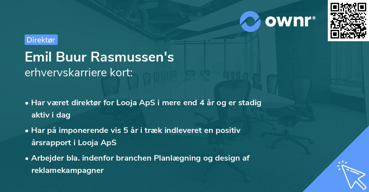 Emil Buur Rasmussen's erhvervskarriere kort