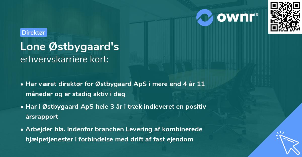 Lone Østbygaard's erhvervskarriere kort