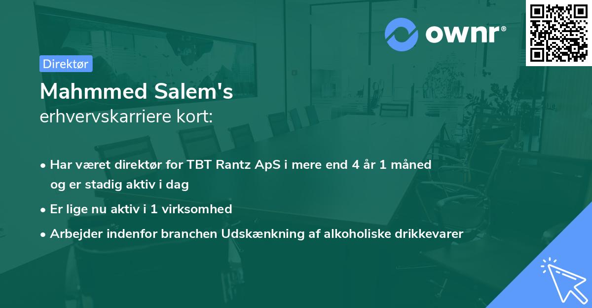 Mahmmed Salem's erhvervskarriere kort