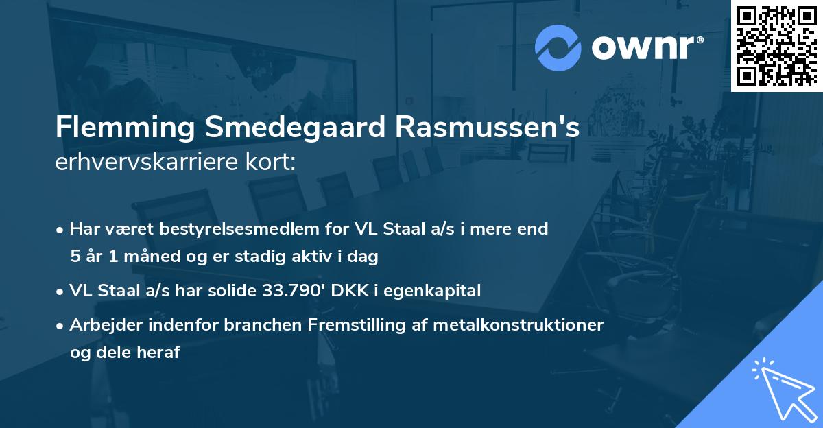 Flemming Smedegaard Rasmussen's erhvervskarriere kort