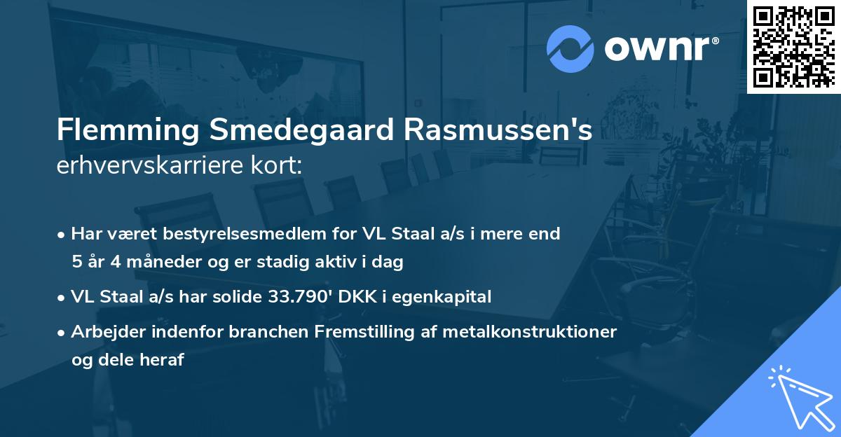 Flemming Smedegaard Rasmussen's erhvervskarriere kort
