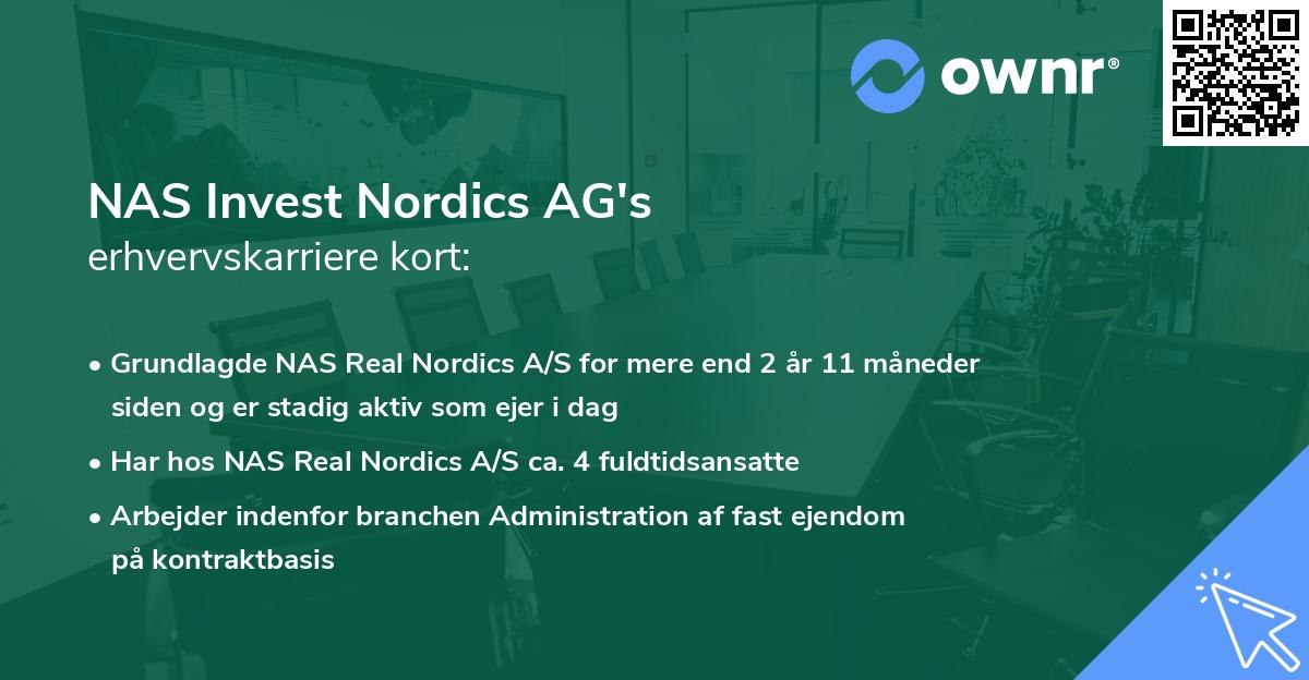 NAS Invest Nordics AG's erhvervskarriere kort