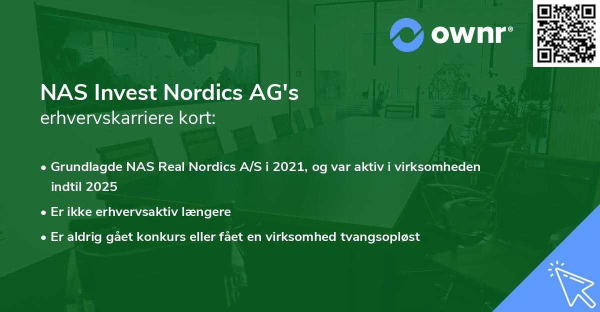 NAS Invest Nordics AG's erhvervskarriere kort