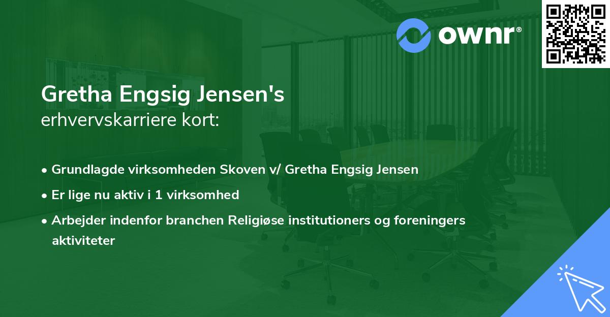 Gretha Engsig Jensen's erhvervskarriere kort