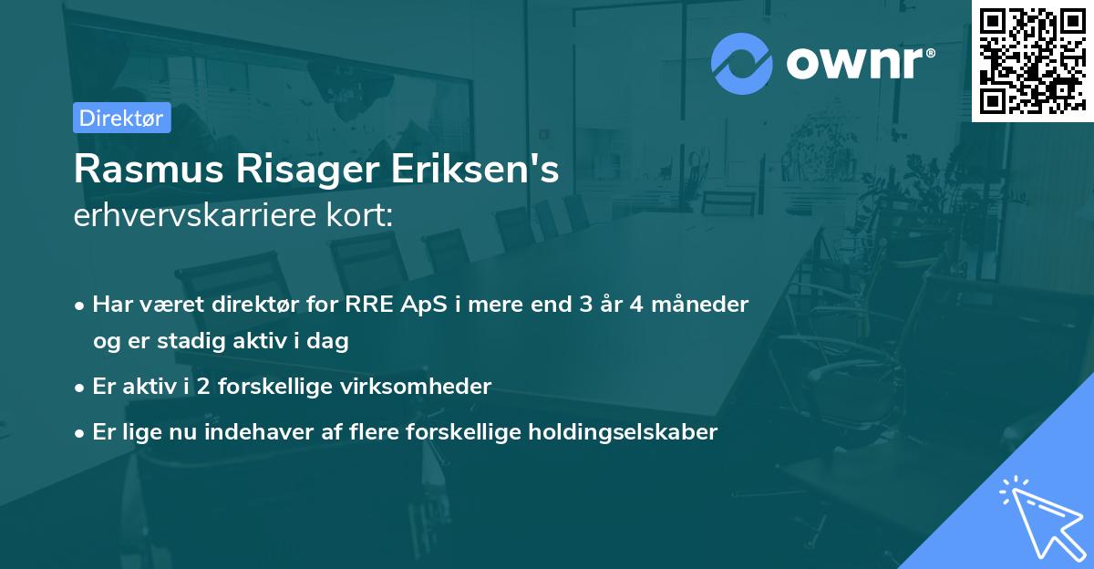 Rasmus Risager Eriksen's erhvervskarriere kort