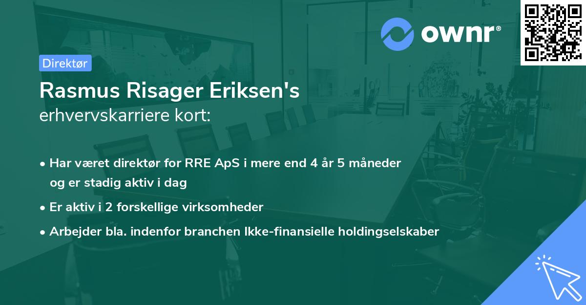 Rasmus Risager Eriksen's erhvervskarriere kort