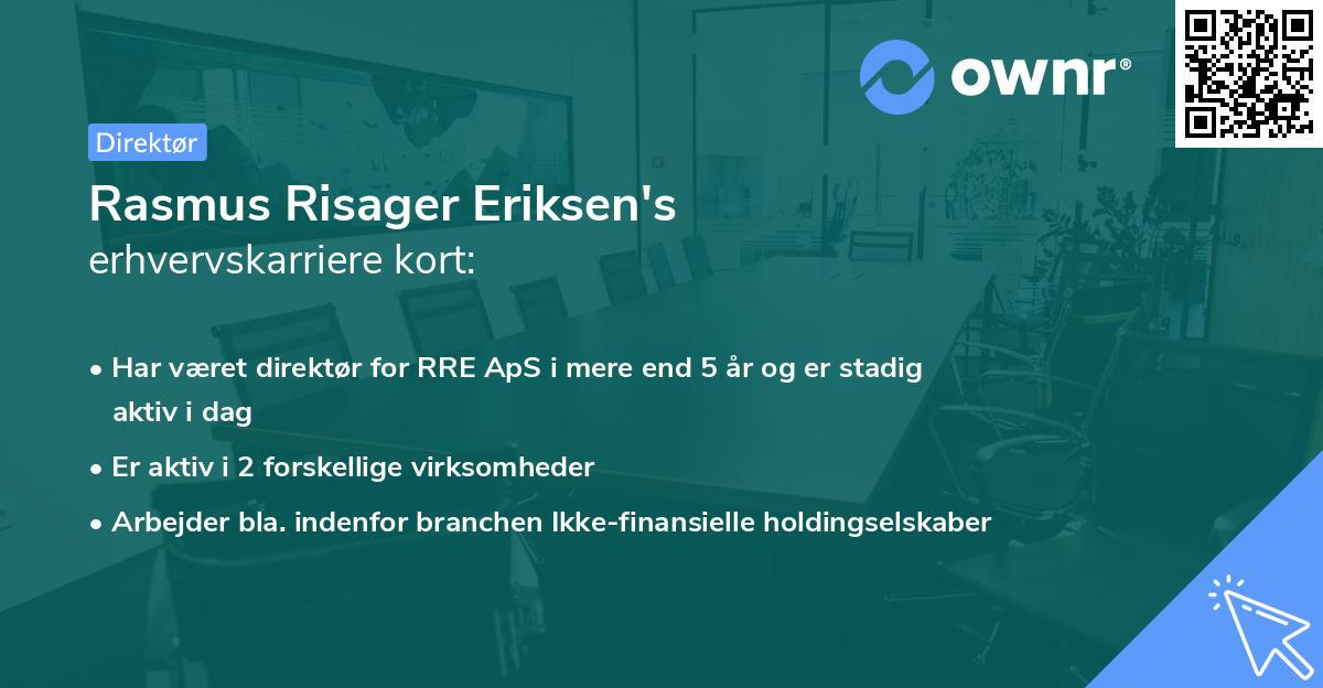 Rasmus Risager Eriksen's erhvervskarriere kort