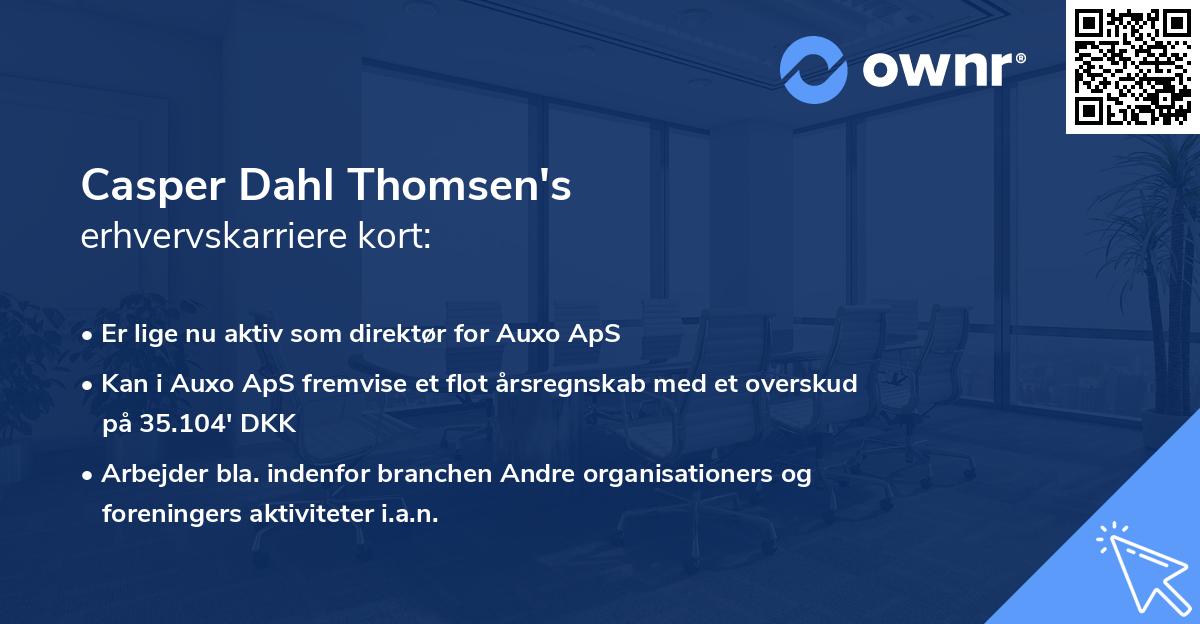 Casper Dahl Thomsen's erhvervskarriere kort