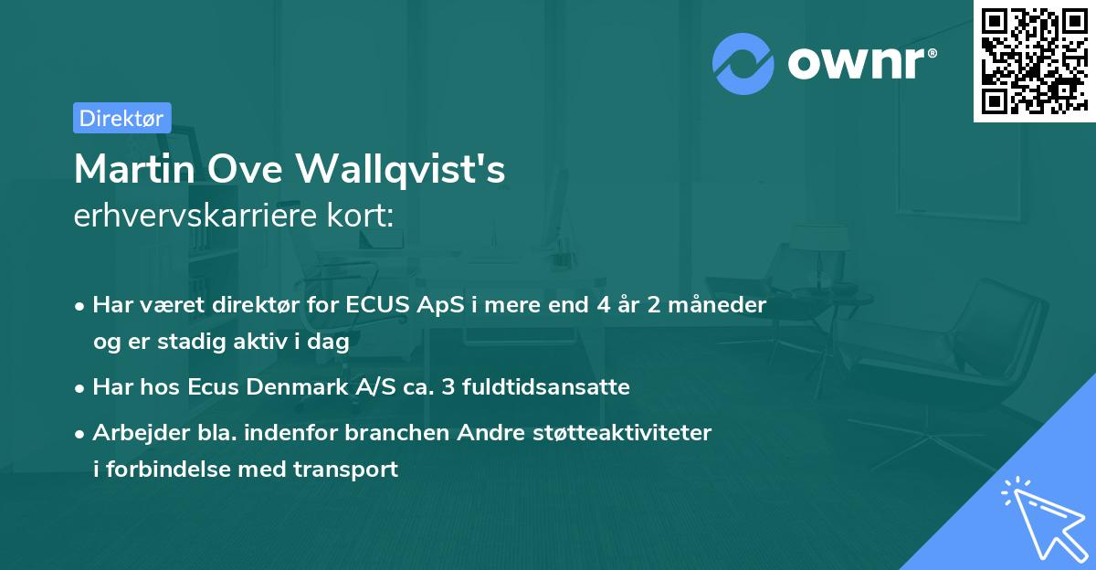 Martin Ove Wallqvist's erhvervskarriere kort