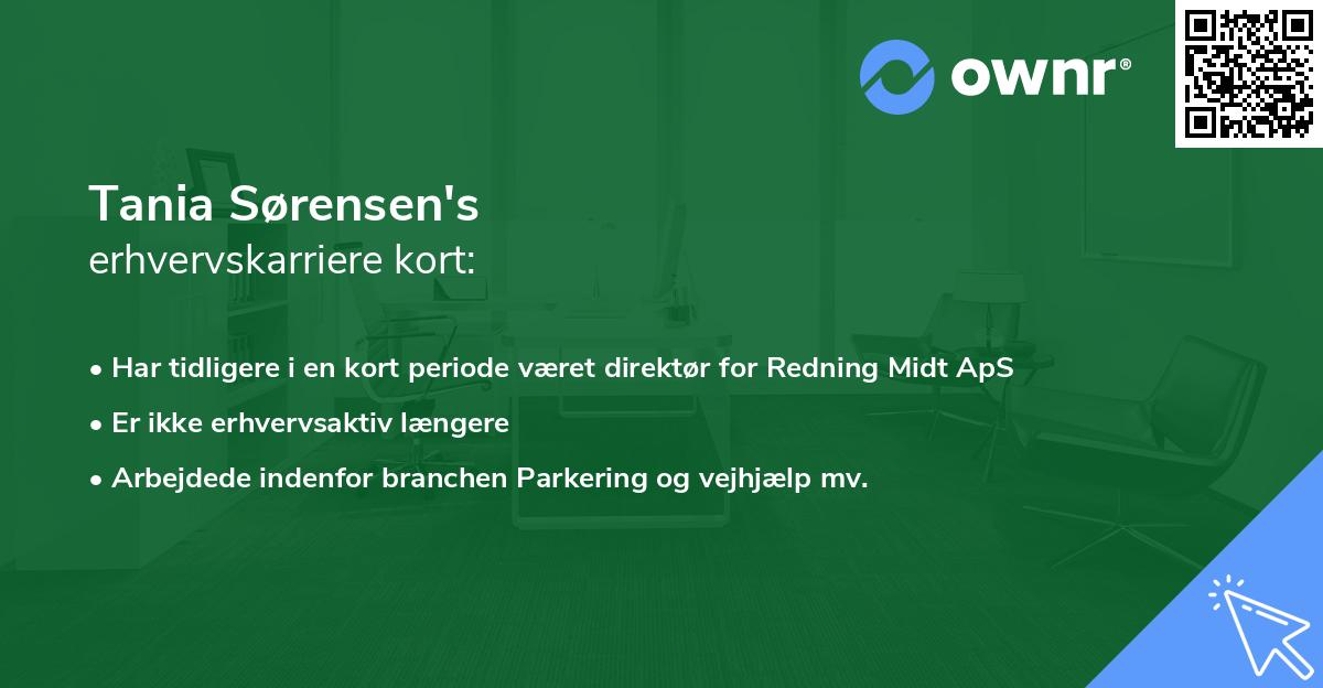 Tania Sørensen's erhvervskarriere kort