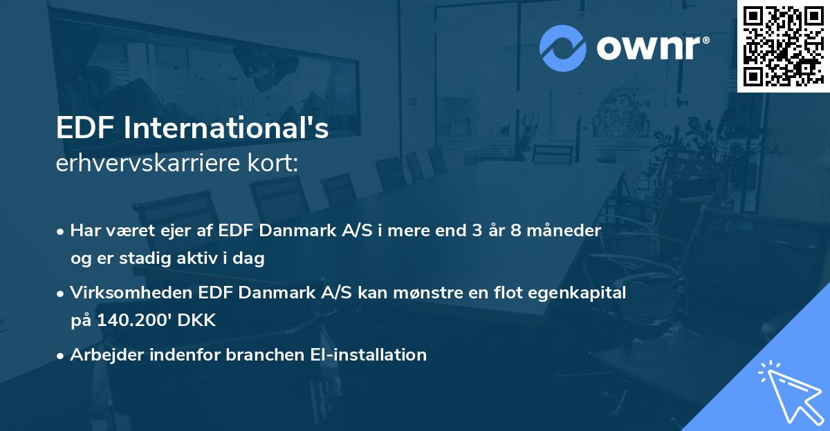 EDF International's erhvervskarriere kort