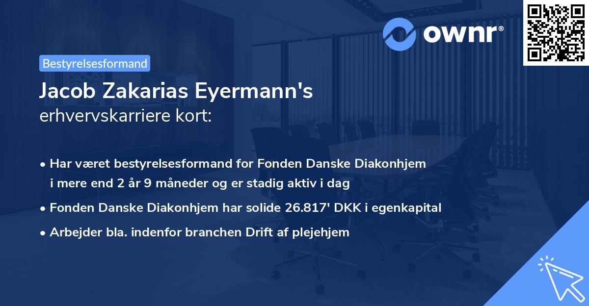 Jacob Zakarias Eyermann's erhvervskarriere kort
