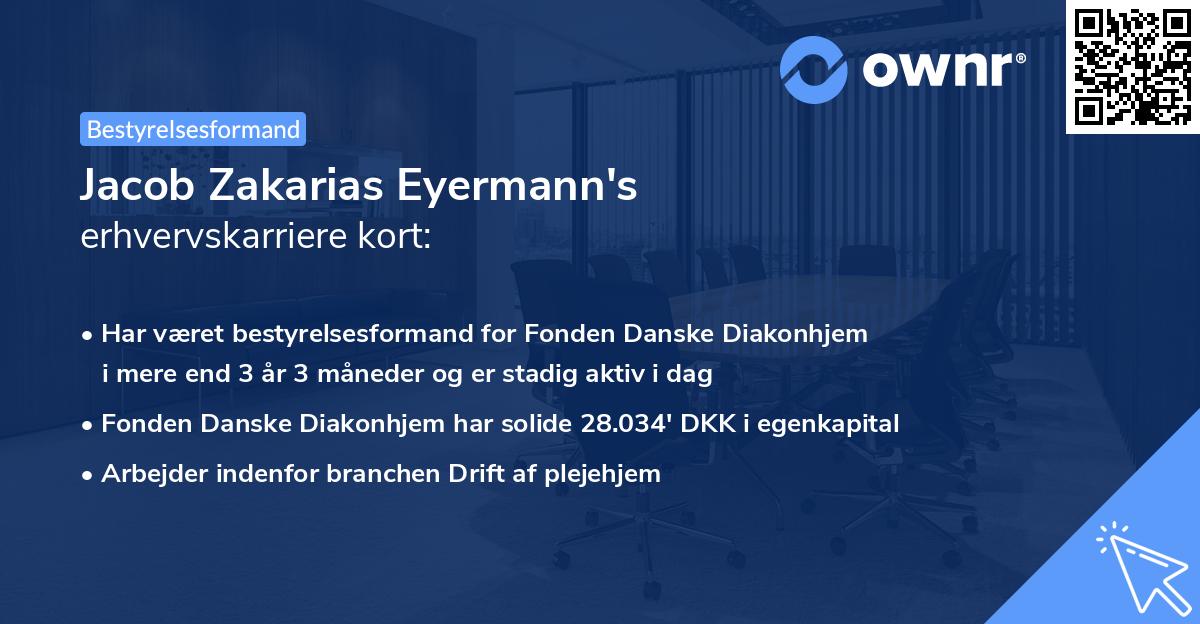 Jacob Zakarias Eyermann's erhvervskarriere kort