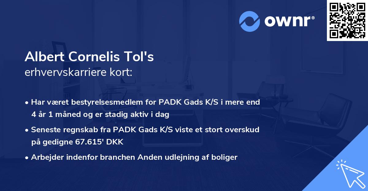 Albert Cornelis Tol's erhvervskarriere kort
