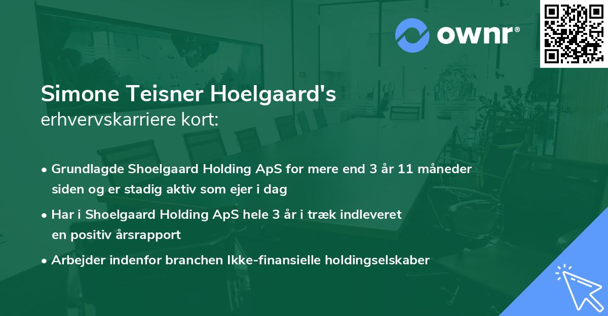 Simone Teisner Hoelgaard's erhvervskarriere kort