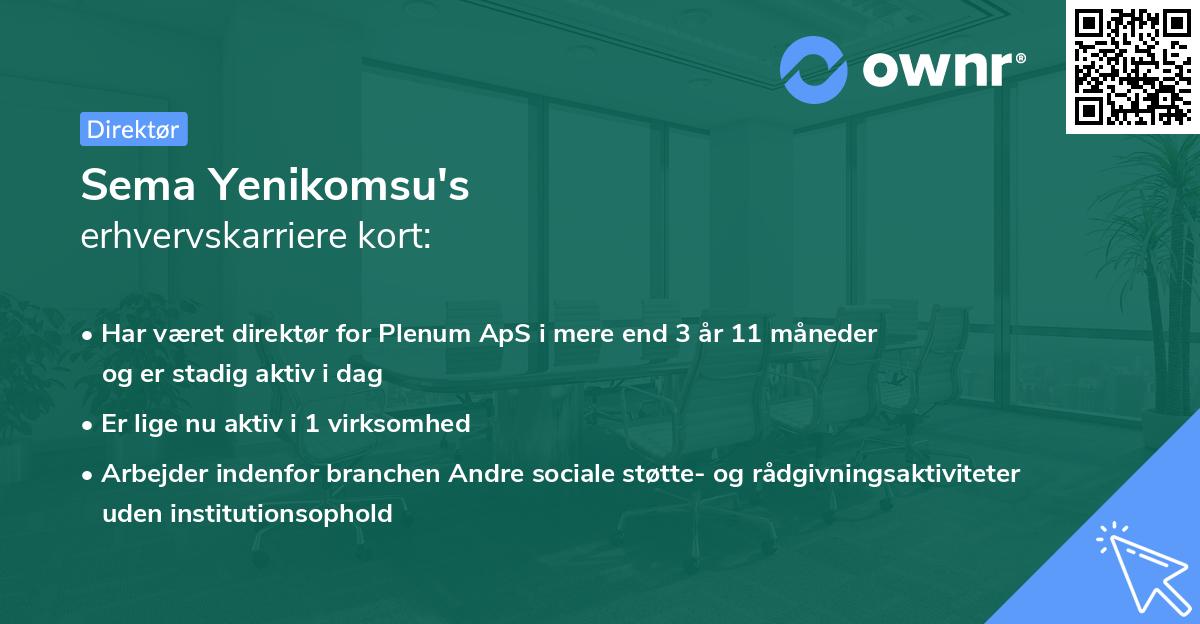 Sema Yenikomsu's erhvervskarriere kort