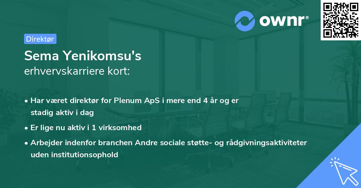 Sema Yenikomsu's erhvervskarriere kort
