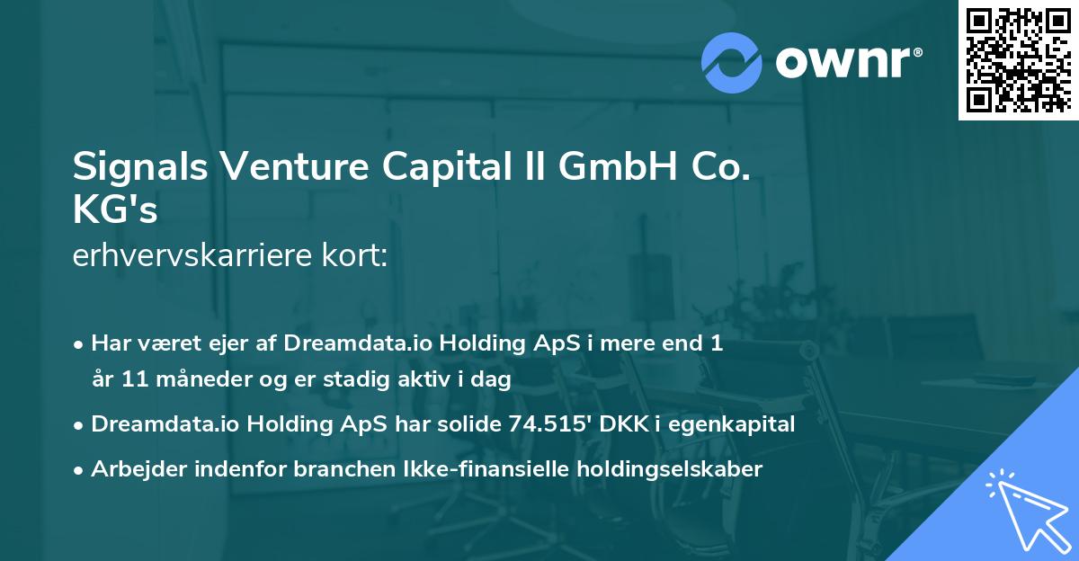 Signals Venture Capital II GmbH Co. KG's erhvervskarriere kort