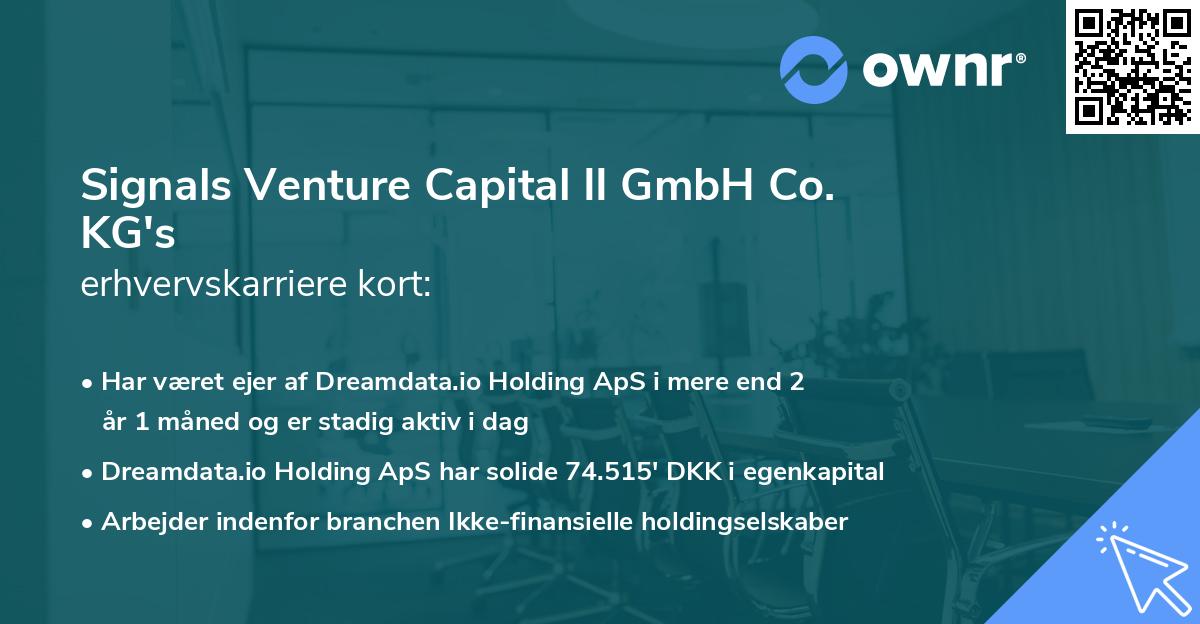 Signals Venture Capital II GmbH Co. KG's erhvervskarriere kort