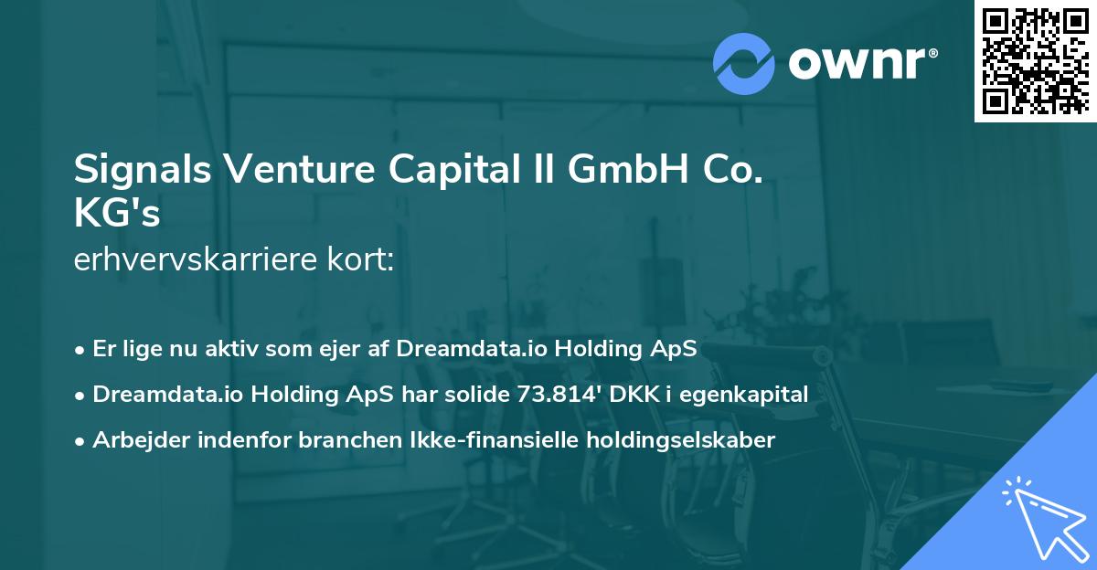 Signals Venture Capital II GmbH Co. KG's erhvervskarriere kort
