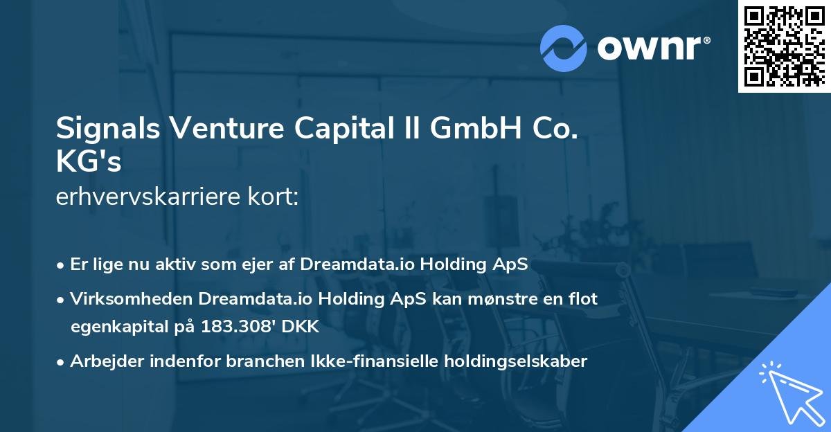 Signals Venture Capital II GmbH Co. KG's erhvervskarriere kort