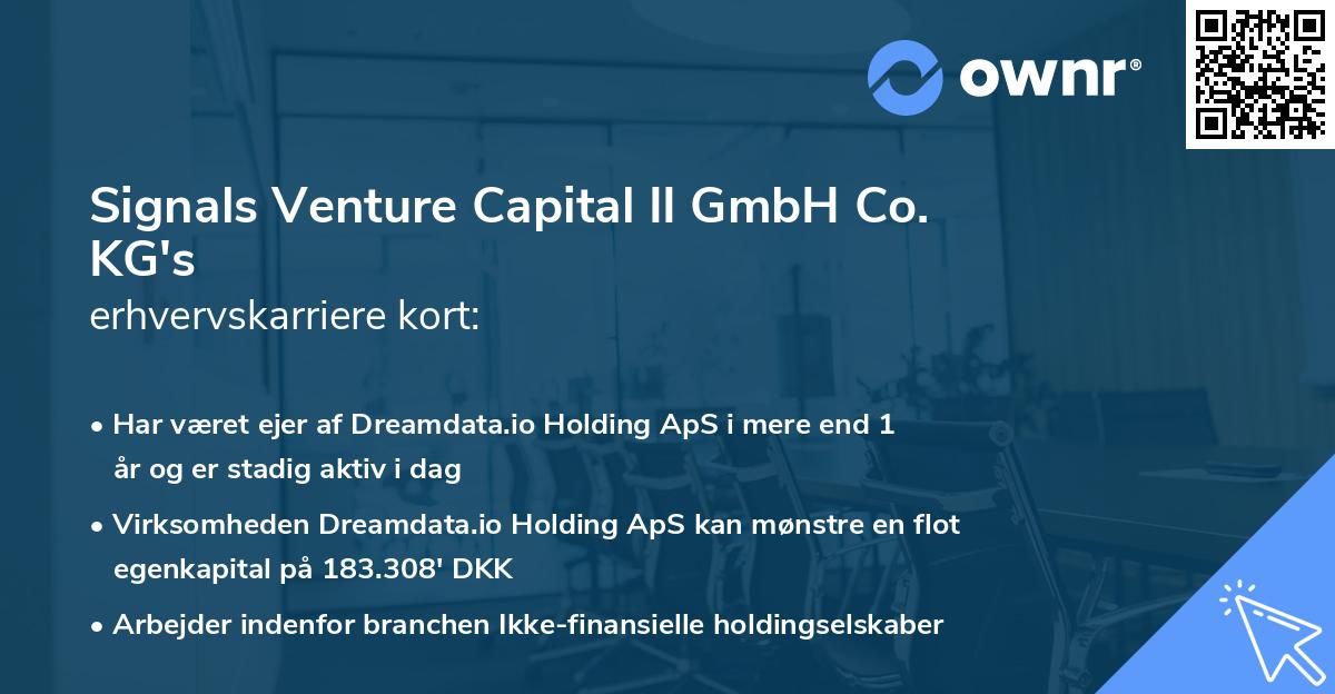 Signals Venture Capital II GmbH Co. KG's erhvervskarriere kort