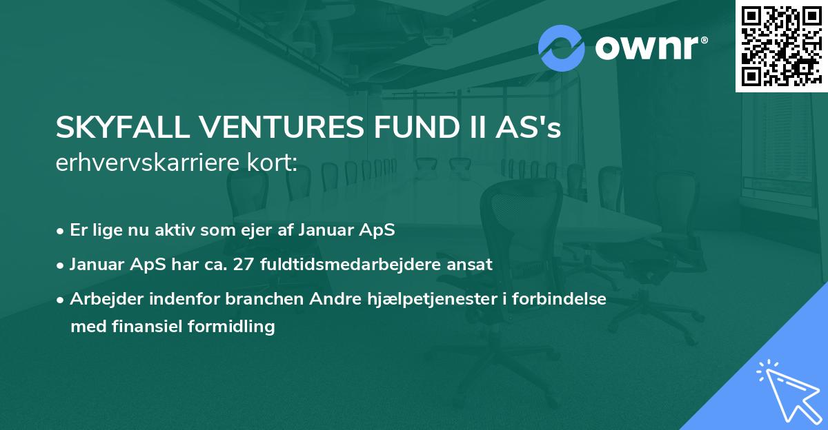 SKYFALL VENTURES FUND II AS's erhvervskarriere kort