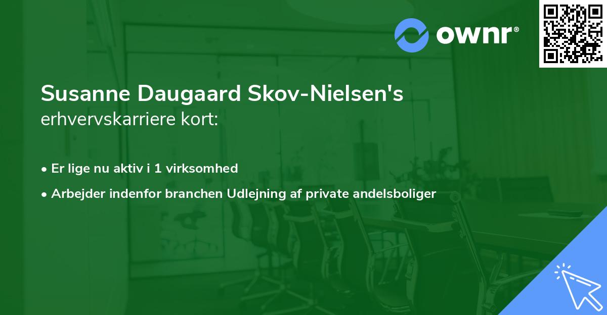 Susanne Daugaard Skov-Nielsen's erhvervskarriere kort